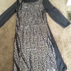 Sequined sweater dress
